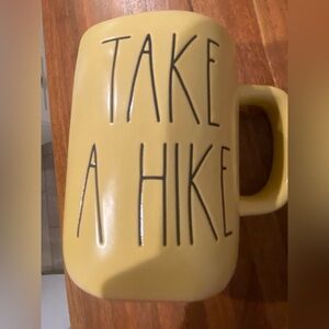 Rae Dunn Yellow 'Take a Hike' Mug